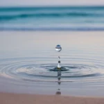gotas de agua suave suspendidas en el aire