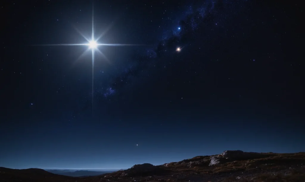 Una foto de estrellas brillando brillantemente contra un fondo azul oscuro