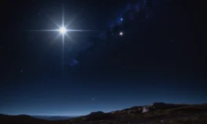 Una foto de estrellas brillando brillantemente contra un fondo azul oscuro