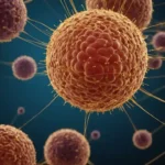 ilustración 3D de biomoléculas