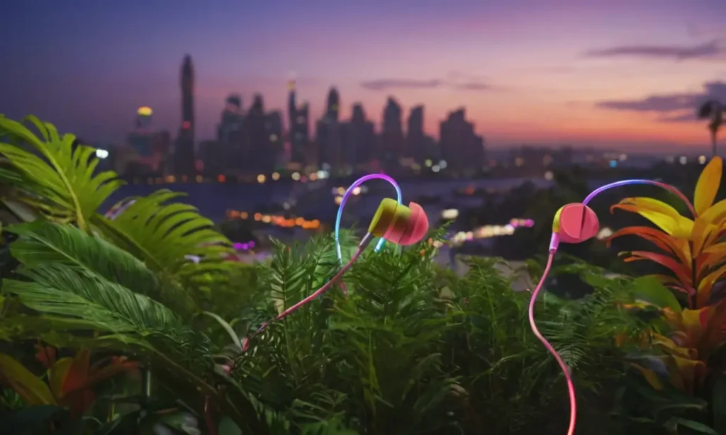 Modelo 3D de auriculares chicas africanas