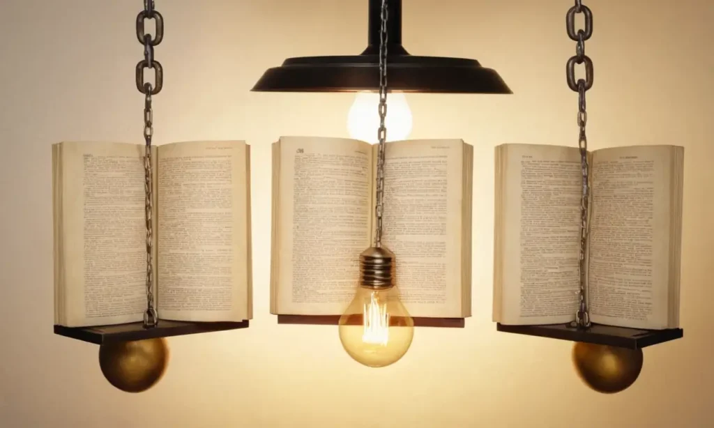 Palabras colgando de una escala