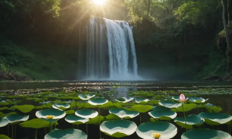 Una suave cascada en un bosque exuberante