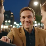 Un retrato de cerca de una persona con una sonrisa amistosa