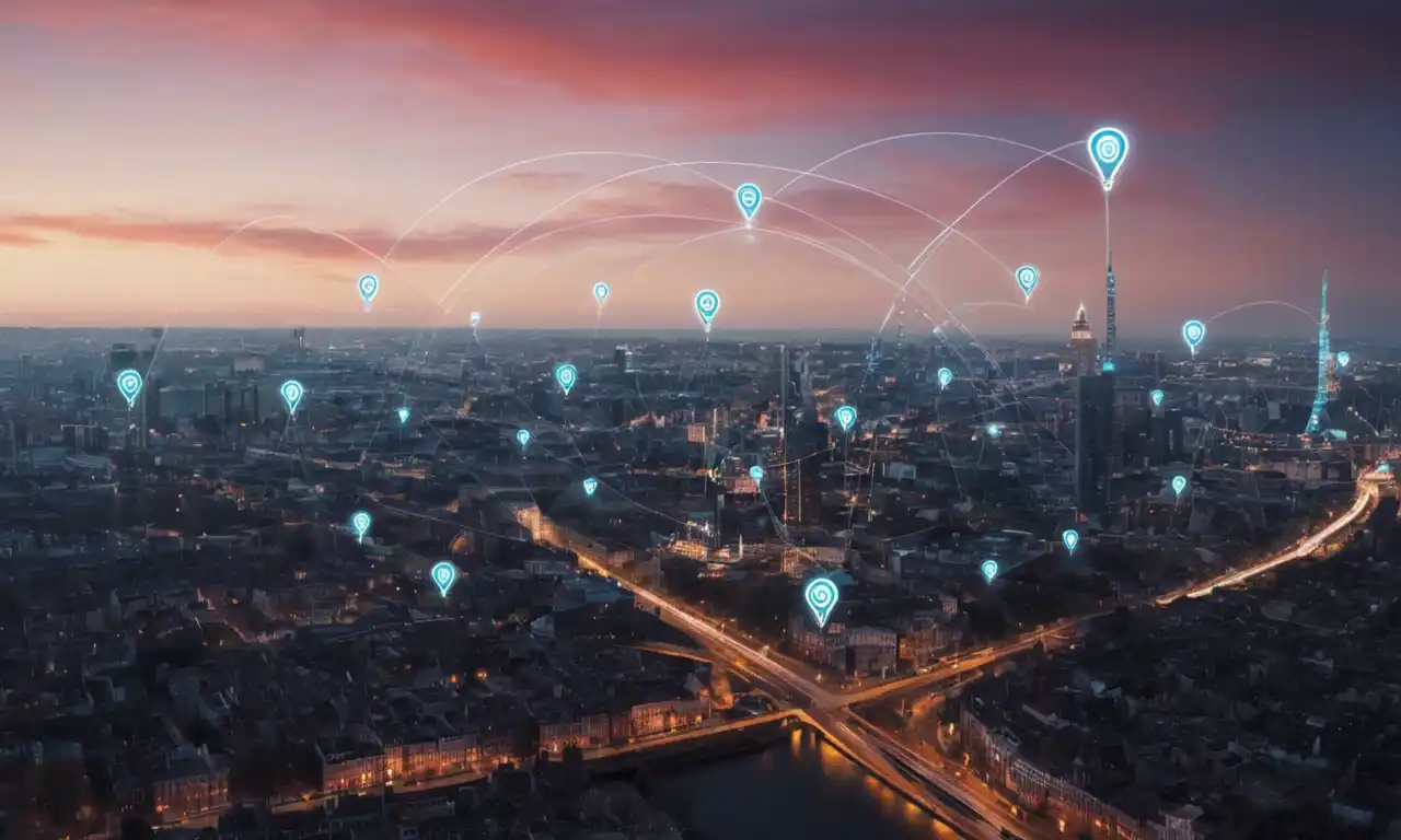 Células 4G LTE que se conectan a torres