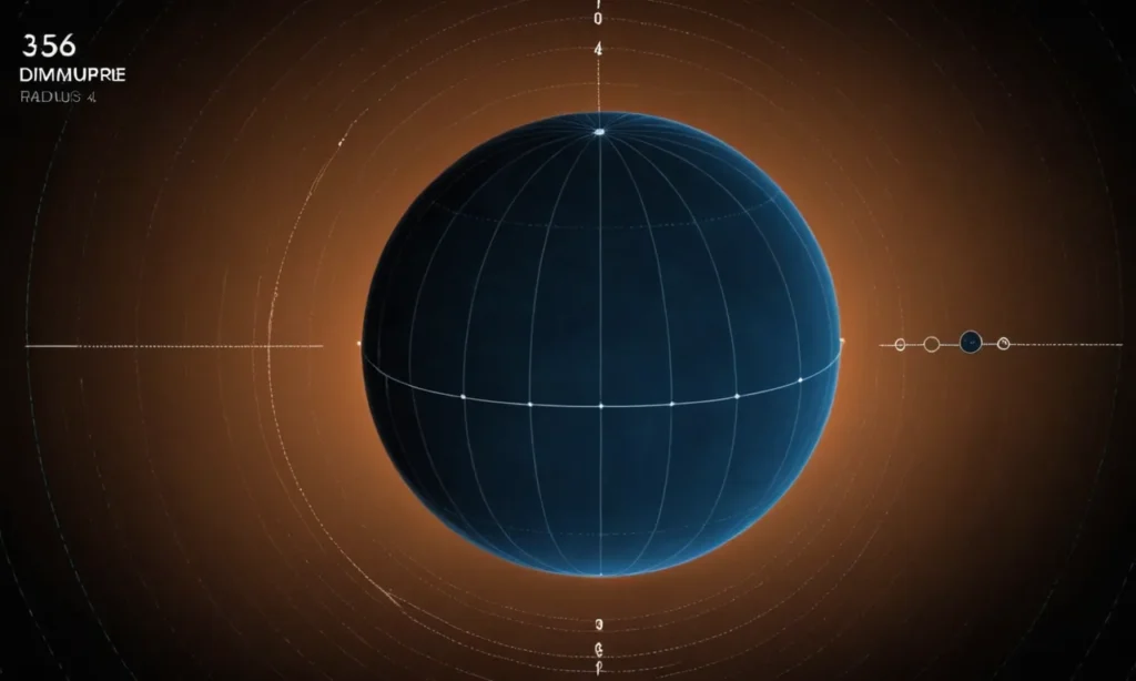 círculo 2D con diámetros de tamaño variable etiquetados