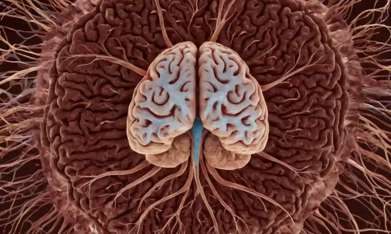 Escaneo cerebral 3D con lesiones de materia blanca