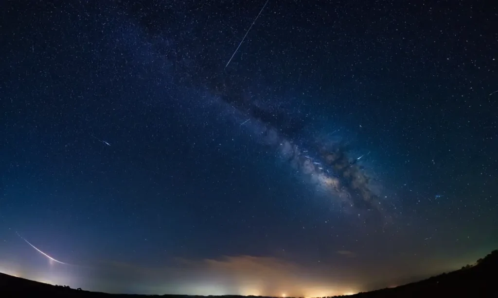 Cielo nocturno con rayas