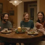 3-5 personas compartiendo una comida juntos