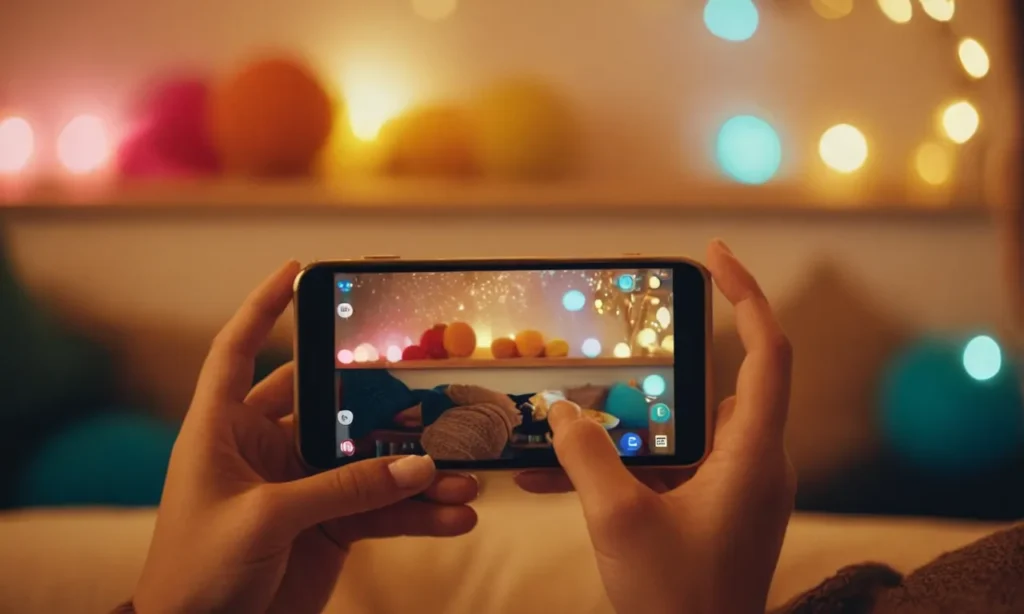 Un smartphone moderno con un atractivo y visualmente atractivo post Instagram en la pantalla