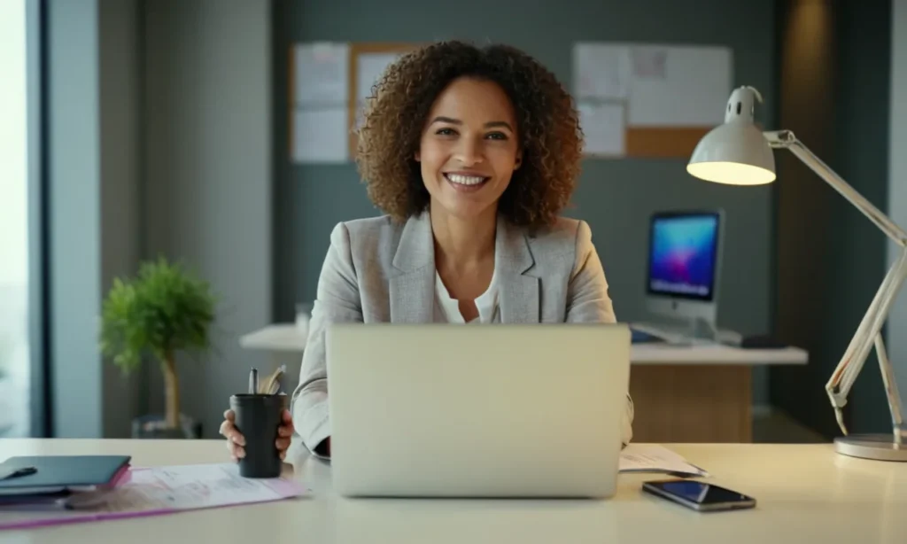 escena de oficina del siglo XXI