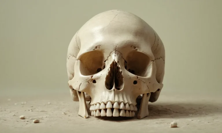 ilustración 3D de huesos o de un cráneo con una grieta o brecha