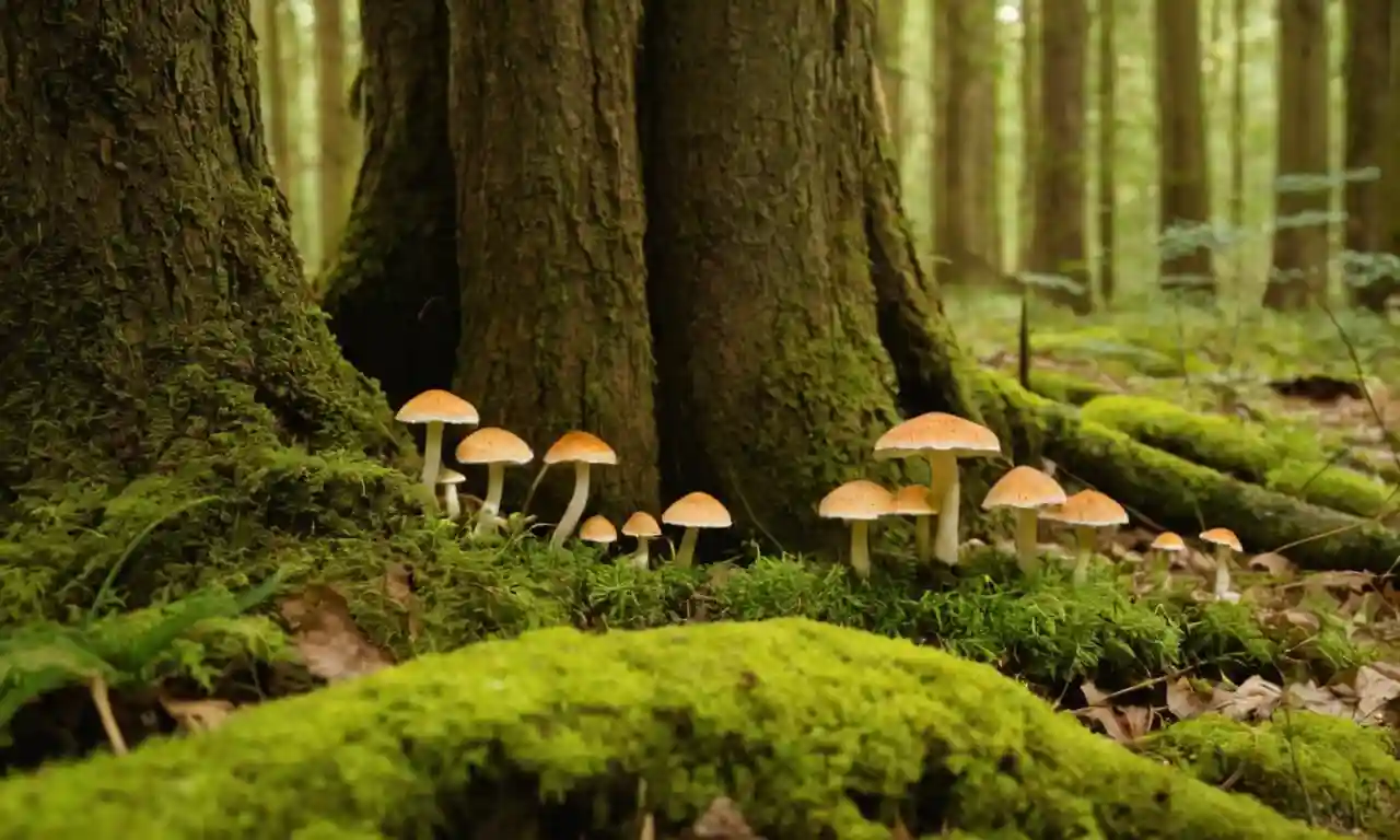 Fungi creciendo en árboles