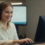 Un cliente sonriente