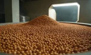 Pellets de plástico 3D que se utilizan en el proceso de fabricación