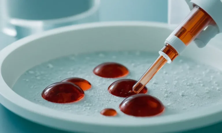 Una muestra de sangre microscópica