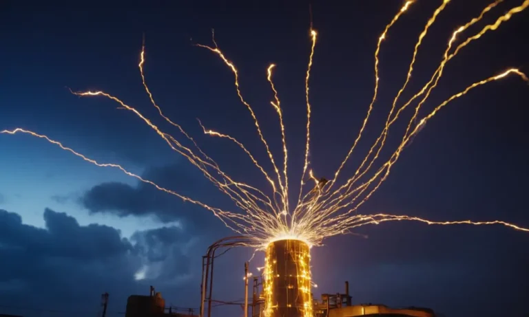 Las chispas eléctricas que vuelan a través del aire