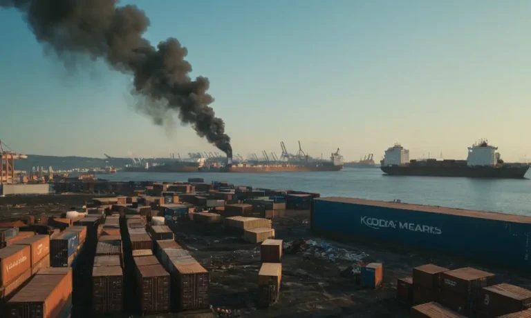 Un complejo de fábrica industrial que arroja humo oscuro en un cielo azul contaminado
