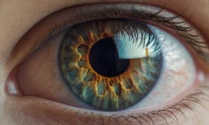 ilustración 3D del ojo humano