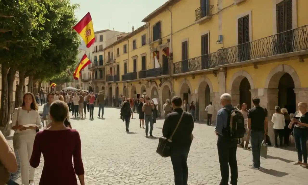 Una calle española con una oficina de aduanas