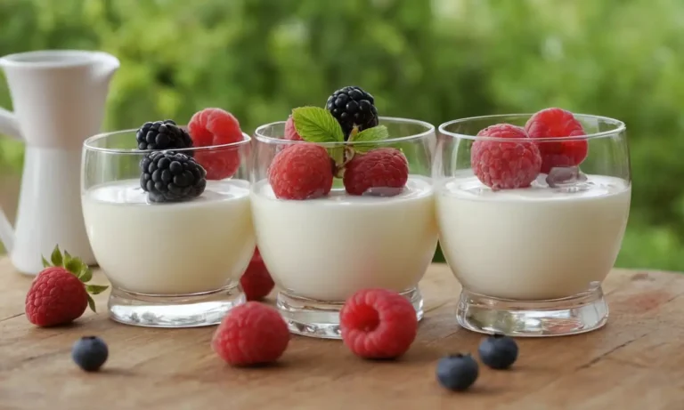 3-5 bolas o vasos transparentes llenos de un líquido blanco cremoso