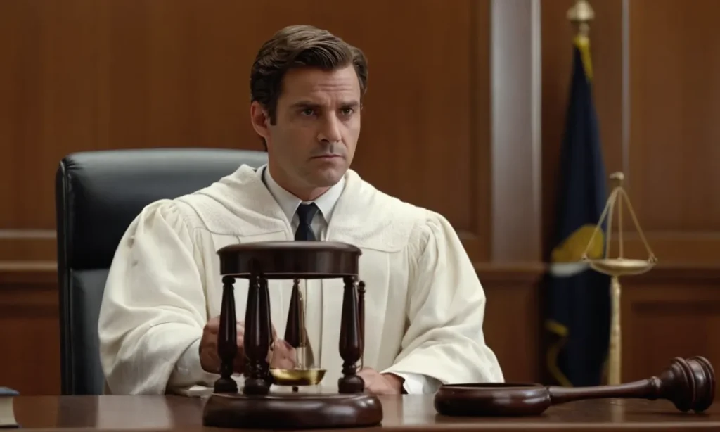 a courtroom scene