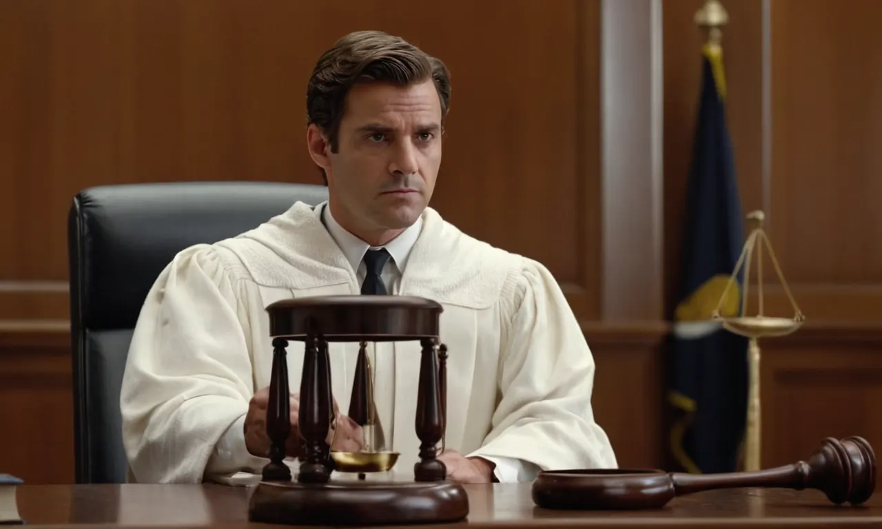 a courtroom scene