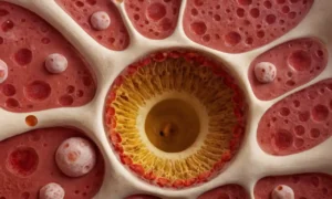 Ilustración 3D de la médula ósea