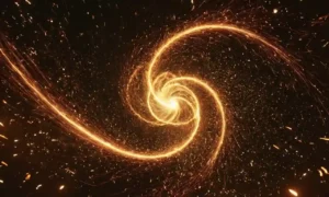 Representación visual 3D de palabras o conceptos flotando en el aire medio