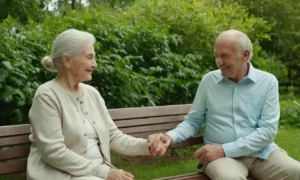 Mujer de 80 años sonriendo