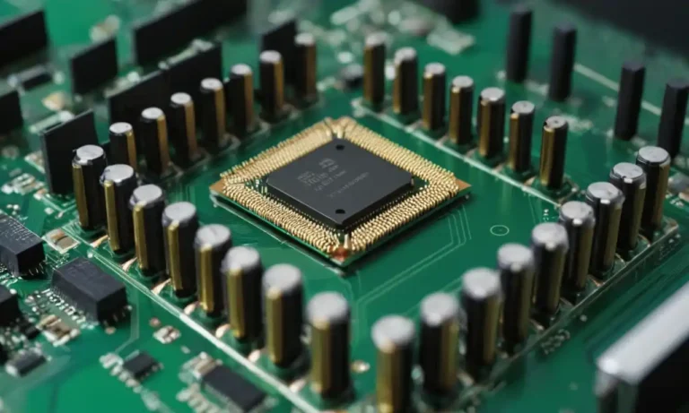 3D rendering of motherboard components