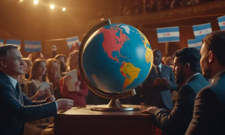 ilustración 3D con un globo estilizado