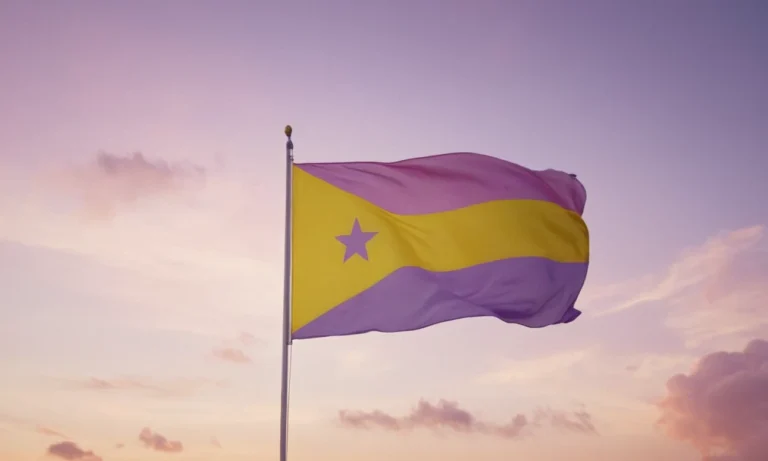 Bandera 2D con símbolo no binario