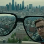 Un sesgo sutil o una distorsión en un par de gafas