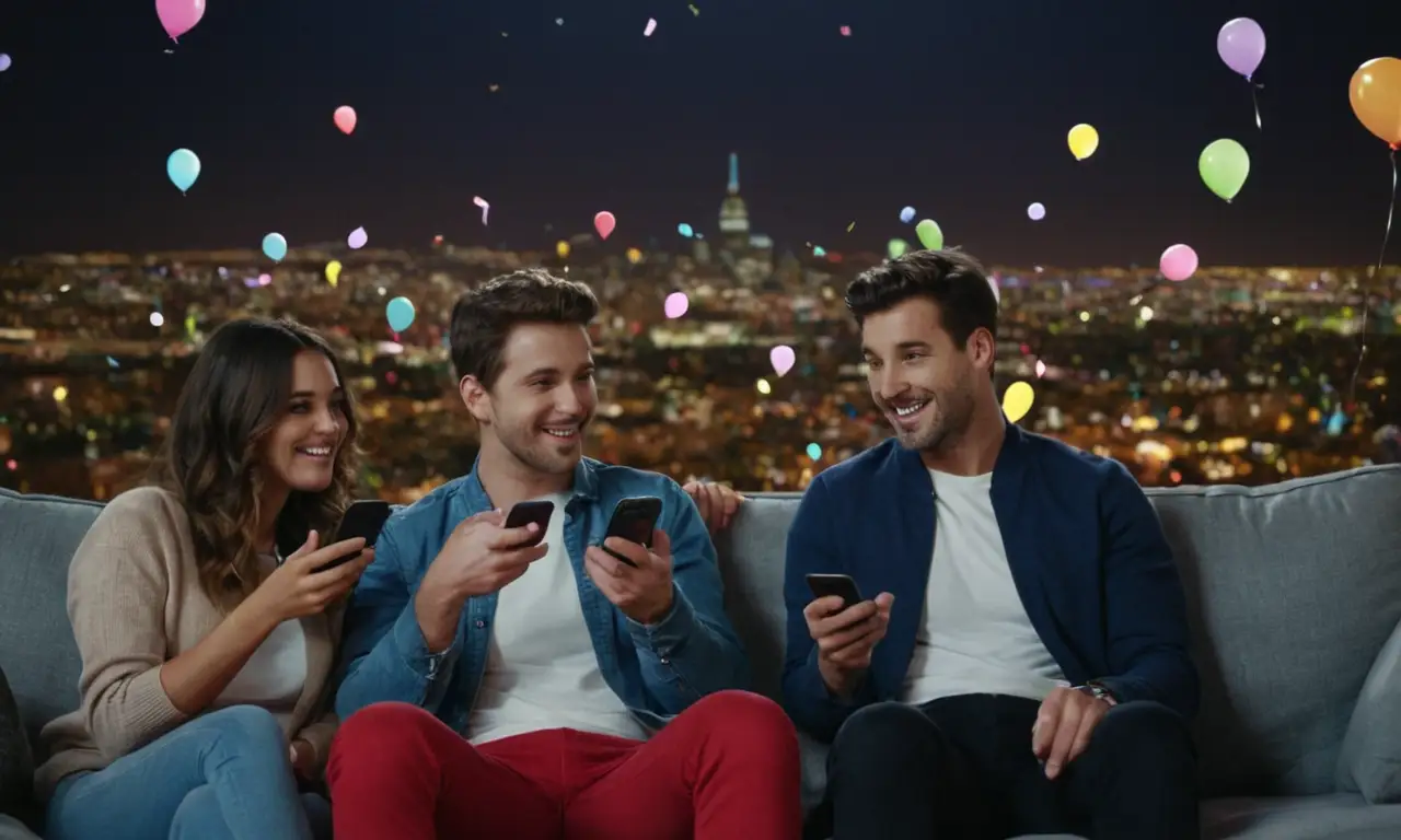 2 amigos sentados en un sofá