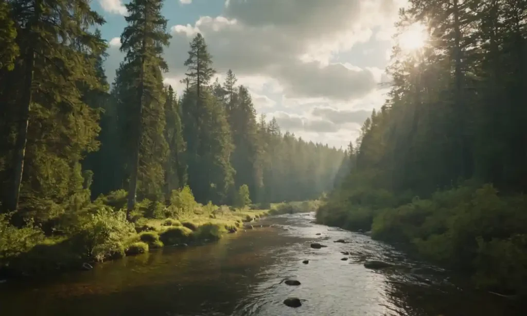 Un paisaje forestal sereno