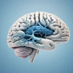 ilustración 3D de un cerebro con un túnel oscuro o un laberinto que representa el carpiano del túnel