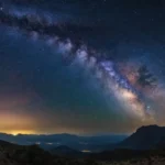 Estrellas brillando brillantemente por la noche