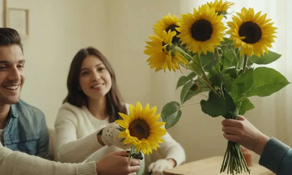 Un girasol amarillo brillante