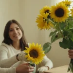 Un girasol amarillo brillante