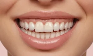 ilustración 3D de una boca sonriente con varios tipos de dientes