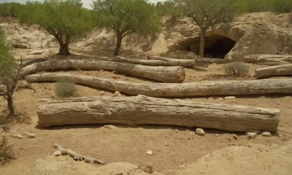 troncos de árboles antiguos
