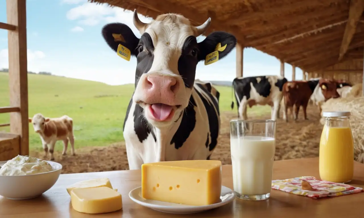ilustración 3D de vaca
