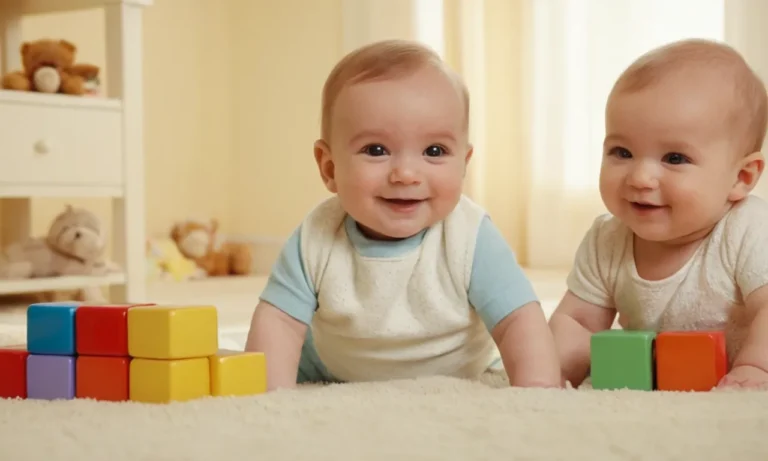 2 bebés idénticos sonriendo