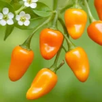 Pimientos naranjas pequeños con pieles brillantes