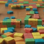 bloques de palabras coloridas 3D