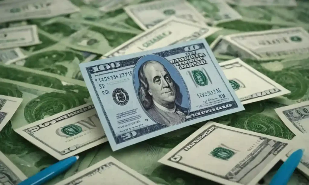 Tarjeta 3D con dinero giratorio