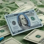 Tarjeta 3D con dinero giratorio